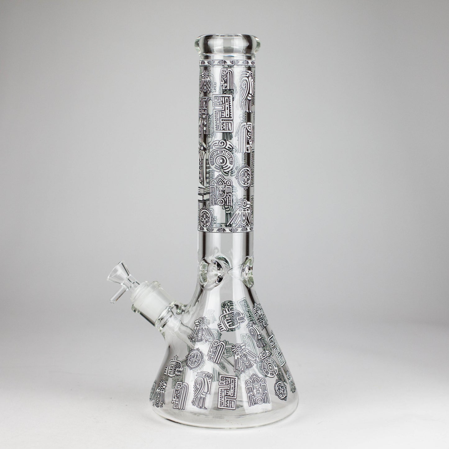 14" Glow-in-the-Dark Egyptian Design Beaker Bong – 7mm Thick