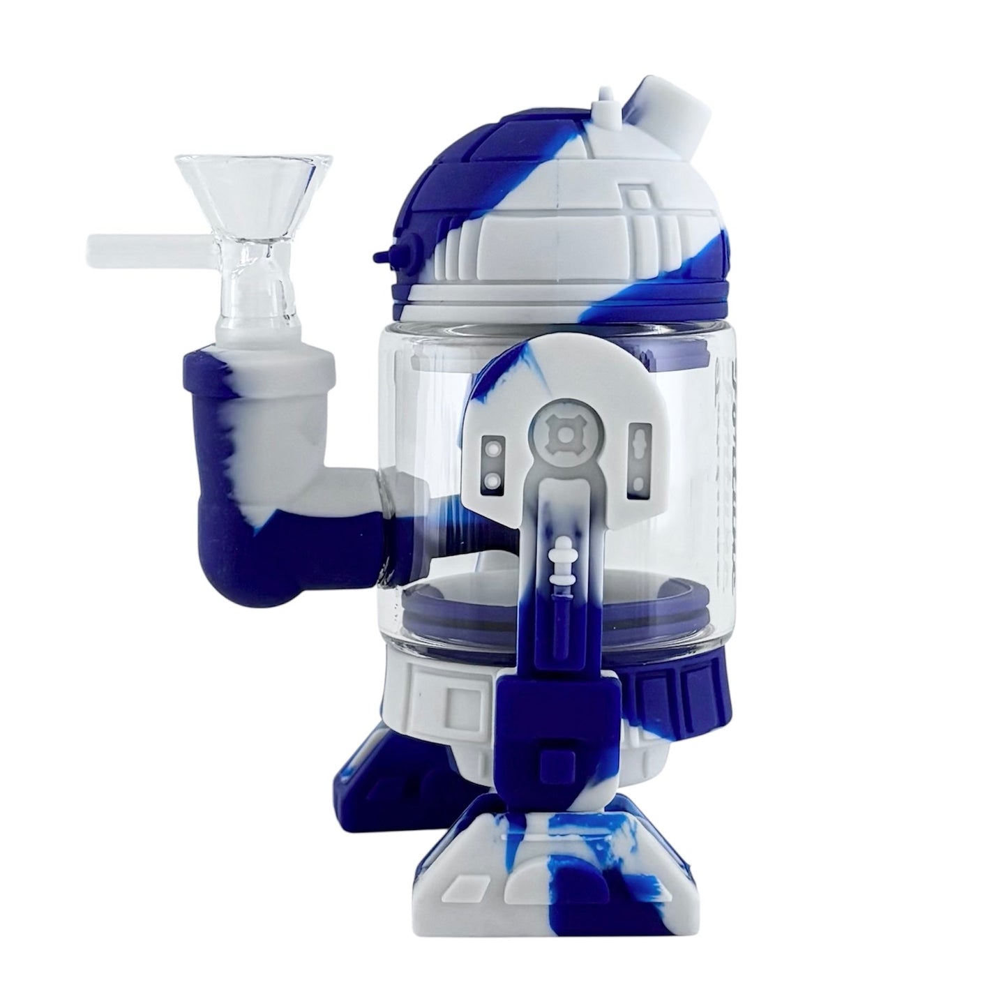 6.5" Silicone R2D2-Inspired Water Pipe