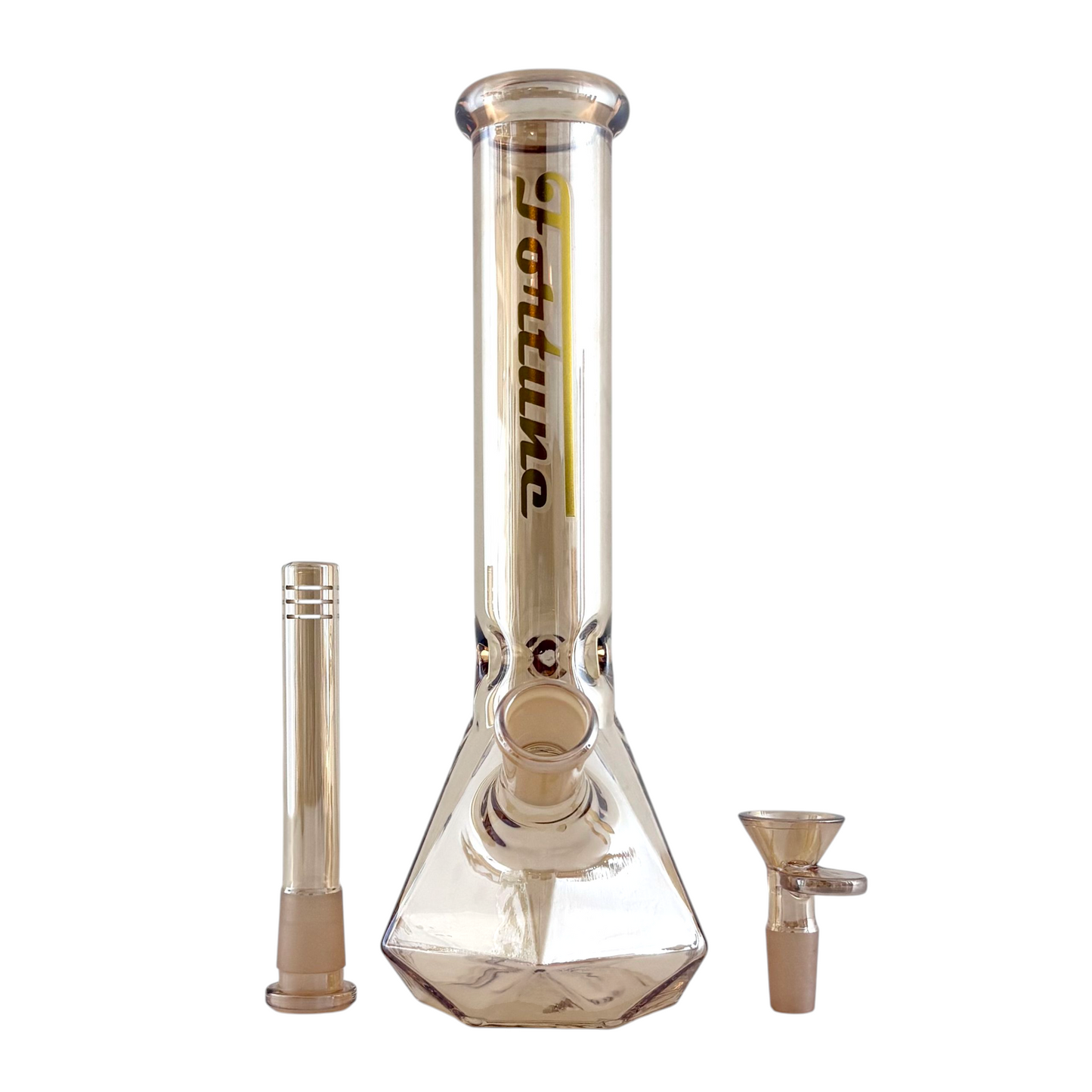 10" Geometric Hexagon Electroplated Glass Bong