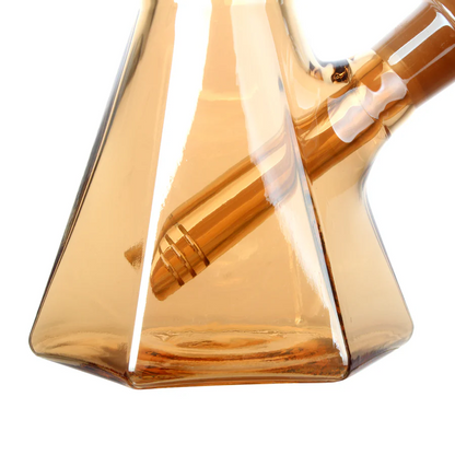 Fortune | Electroplated 10" 5mm Hexagon Glass Beaker Bong - 4 Assorted Colours