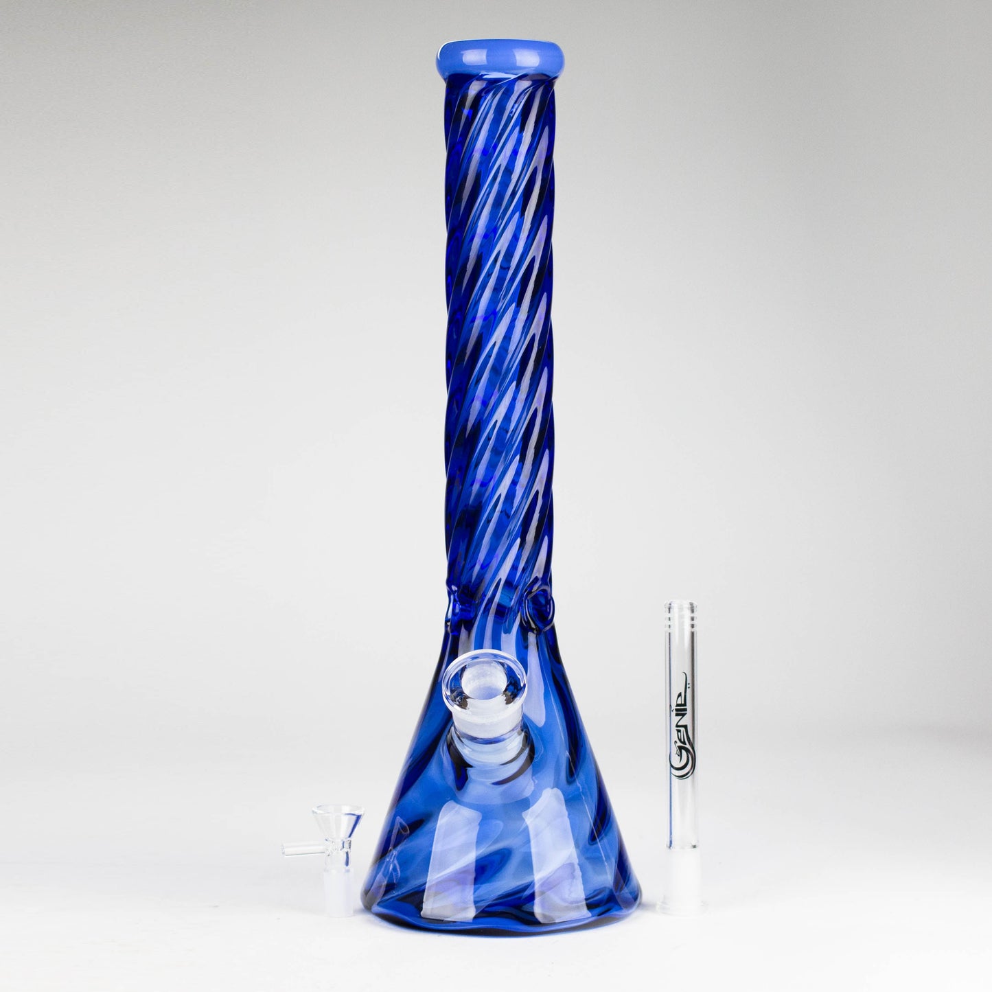 Genie | 16" 9mm Twist Glass Beaker Bong [HH1125]