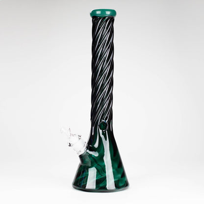 Genie | 16" 9mm Twist Glass Beaker Bong [HH1125]