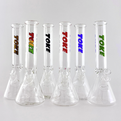 TOKE - 12" Beaker Bongs – 4mm Thick Glass