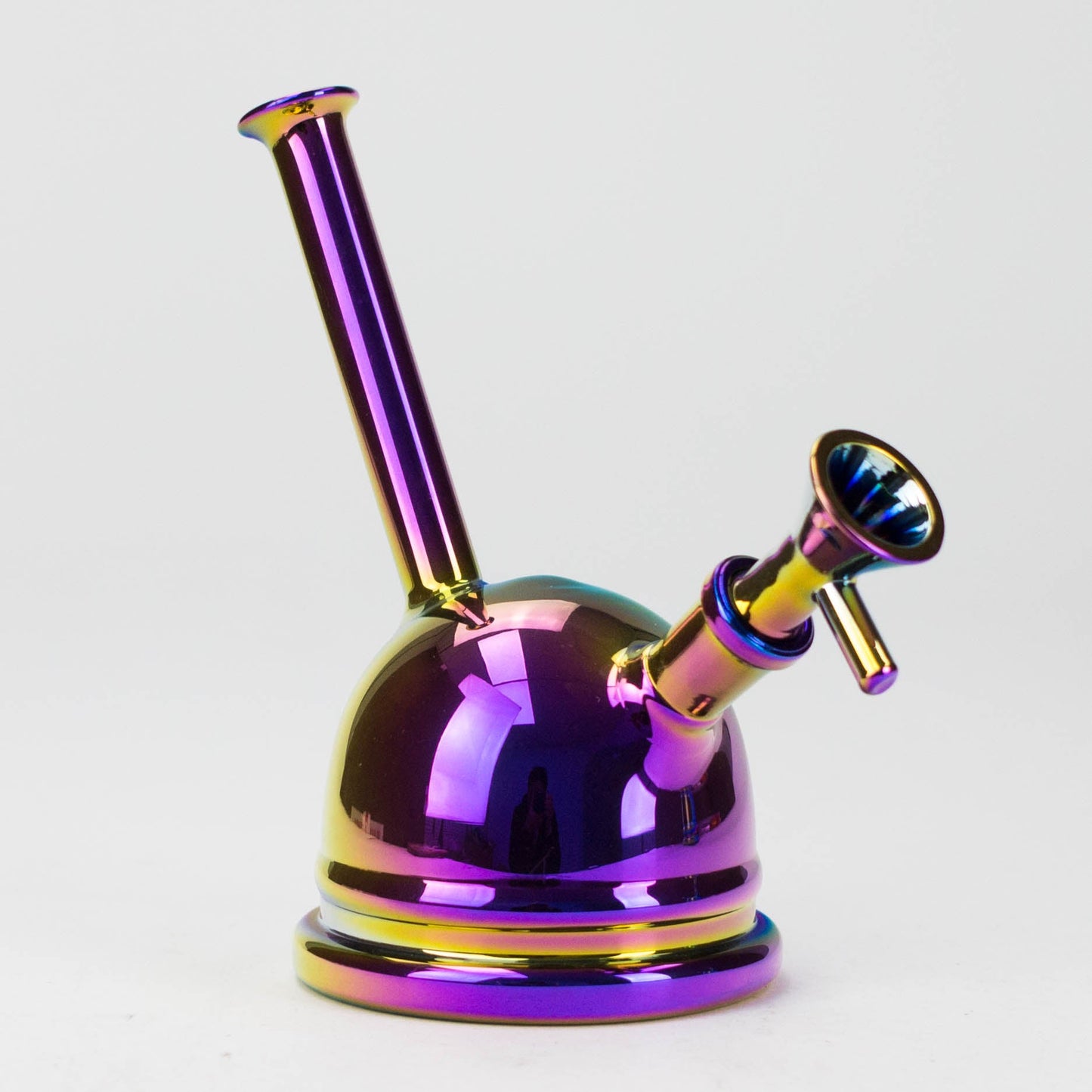 7" Solid Color Electroplate Glass Bubbler