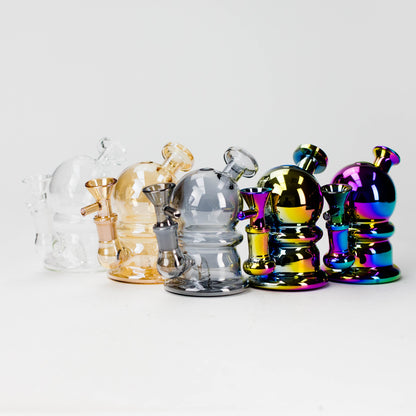 5" Solid Color Electroplate Glass Bong
