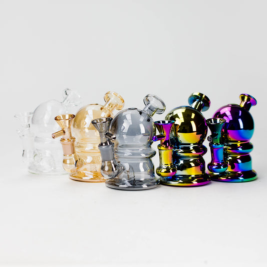 5" Solid Color Electroplate Glass Bong