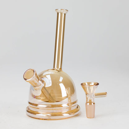 7" Solid Color Electroplate Glass Bubbler
