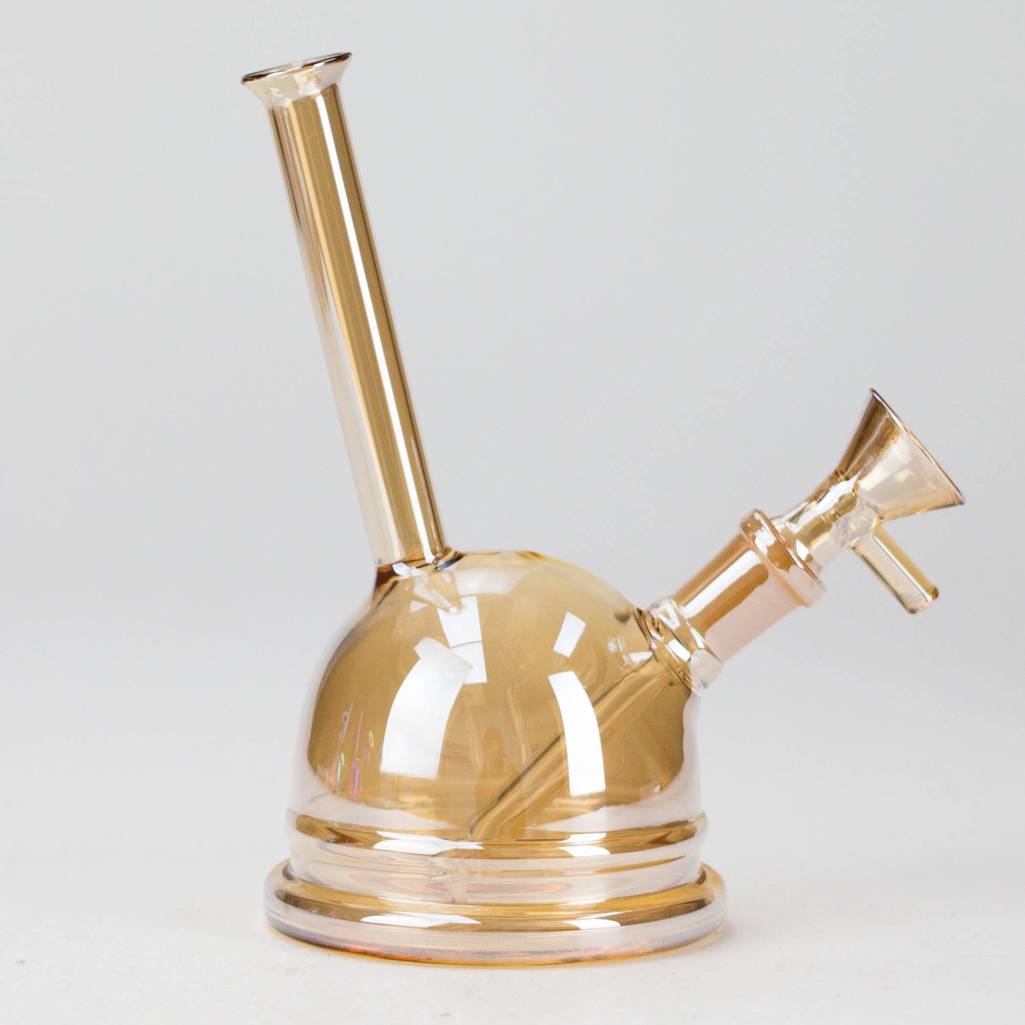 7" Solid Color Electroplate Glass Bubbler