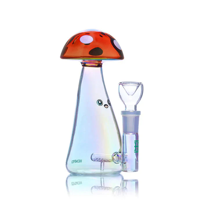 Hemper | 5.75" Trippy Shroom Glass Bong – Iridescent Finish [PP4867]