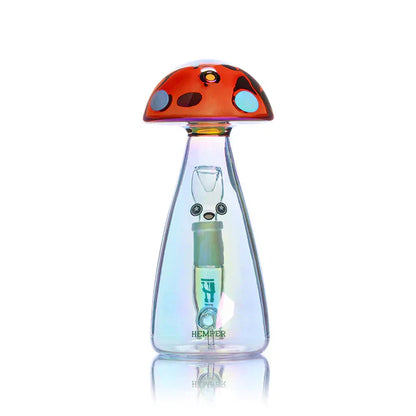 Hemper | 5.75" Trippy Shroom Glass Bong – Iridescent Finish [PP4867]