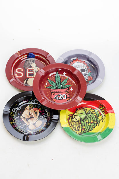 Smoke Arsenal round metal ashtray