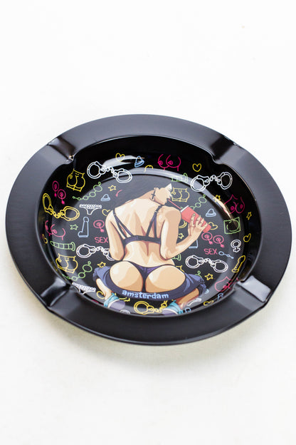 Smoke Arsenal round metal ashtray