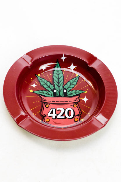 Smoke Arsenal round metal ashtray
