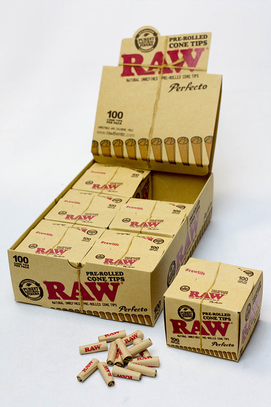 RAW Perfecto Pre-Rolled Cone Tips Box