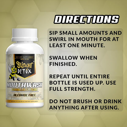 Stinger Detox | Mouthwash Drink - Vanilla Flavor - 2 FL OZ - Alcohol Free