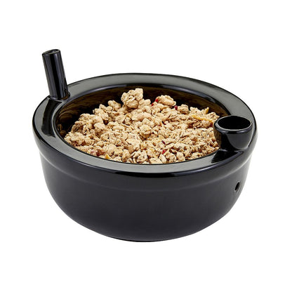 NOVELTY ROAST & TOAST CEREAL BOWL - BLACK COLOR