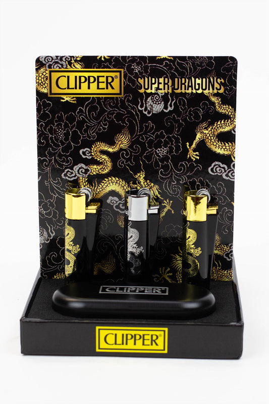 CLIPPER DRAGONS METAL LIGHTERS COLLECTION BOX OF 12