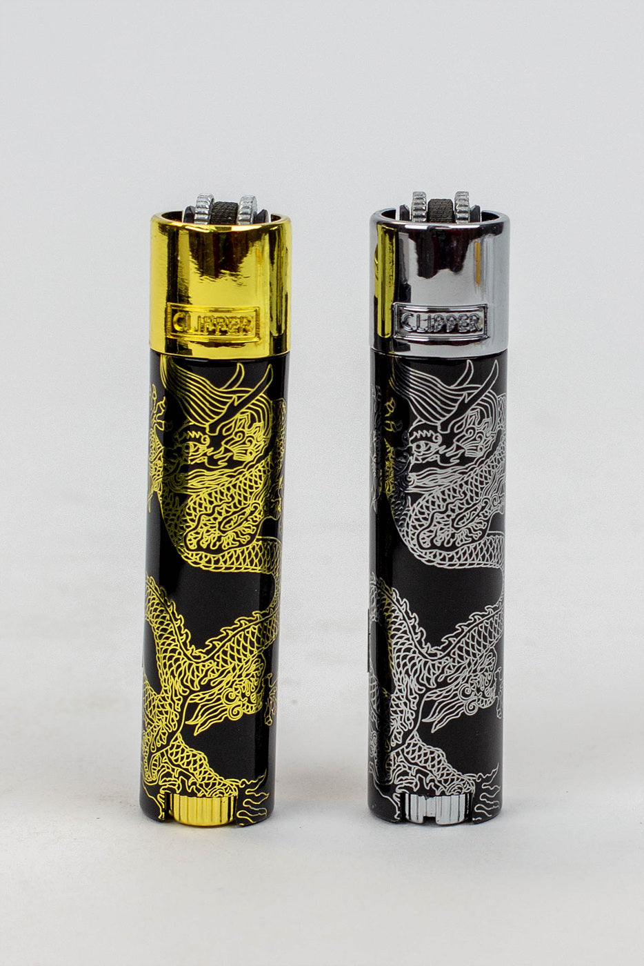 CLIPPER DRAGONS METAL LIGHTERS COLLECTION BOX OF 12