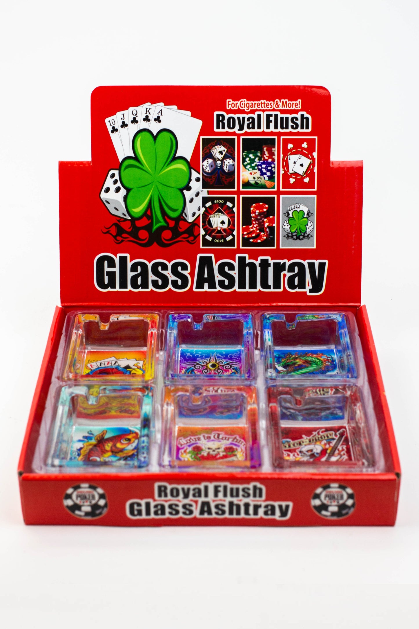 Rectangle glass ashtray Box of 6