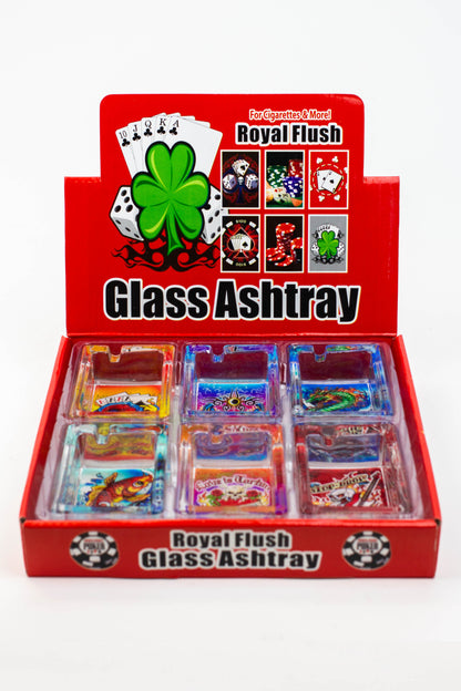 Rectangle glass ashtray Box of 6