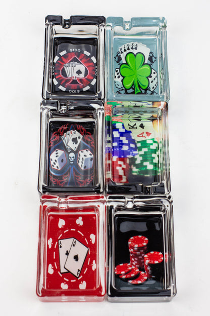Rectangle glass ashtray Box of 6
