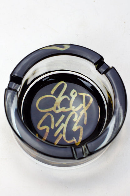 Acid Secs round glass ashtray Box of 6