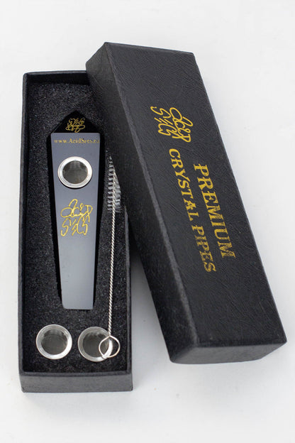 Acid Secs - Natural Obsidian Smoking Pipe