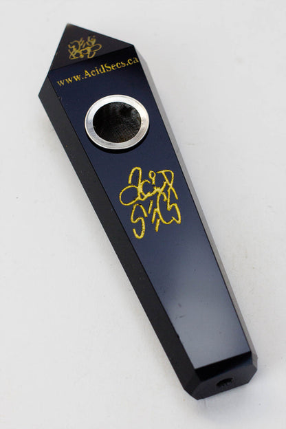 Acid Secs - Natural Obsidian Smoking Pipe