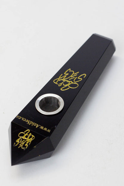 Acid Secs - Natural Obsidian Smoking Pipe