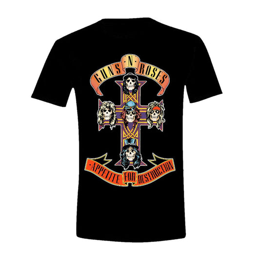 Gun N Roses | "Appetite For Destruction" Men's T-Shirt-Black- Officially Licensed