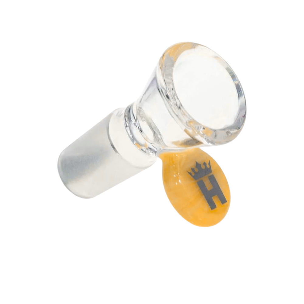 Hoss Glass | 14mm Cone Bowl with Coloured Tab [YX12C]
