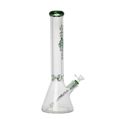 Johnny Green | 16″ 9mm Beaker with Elephant Joint and Grid Percolator Slide – Green (MJG-003)