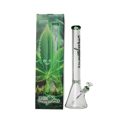 Johnny Green | 20″ 9mm Beaker with Elephant Joint and Grid Percolator Slide – Green (MJG-004)