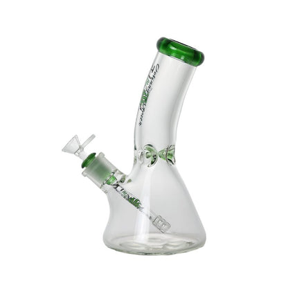 Johnny Green | 10″ 9mm Beaker Bent Neck with Grid Percolator Slide – Green (MJG-006)