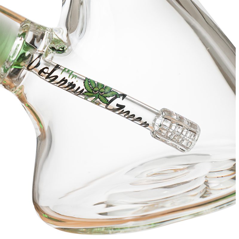 Johnny Green | 10″ 9mm Beaker Bent Neck with Grid Percolator Slide – Green (MJG-006)