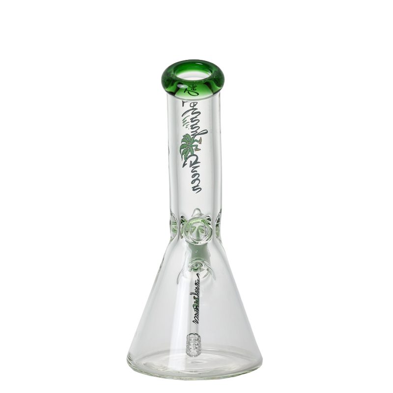 Johnny Green | 12″ 9mm Beaker Bent Neck with Grid Percolator Slide – Green (MJG-007)