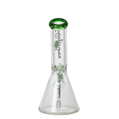 Johnny Green | 12″ 9mm Beaker Bent Neck with Grid Percolator Slide – Green (MJG-007)