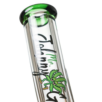 Johnny Green | 16″ 9mm Beaker Bent Neck with Grid Percolator Slide – Green (MJG-008)