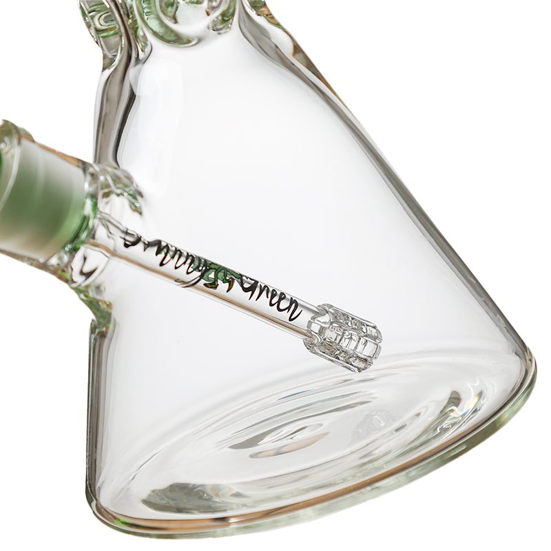 Johnny Green | 16″ 9mm Beaker Bent Neck with Grid Percolator Slide – Green (MJG-008)