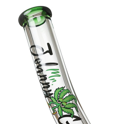 Johnny Green | 20″ 9mm Beaker Bent Neck with Grid Percolator Slide – Green (MJG-009)