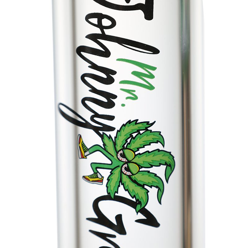 Johnny Green | 10″ 9mm Straight Tube with Grid Percolator Slide – Green (MJG-011)