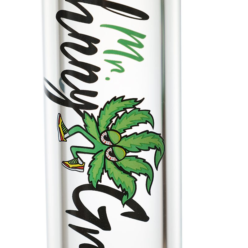 Johnny Green 12″ 9mm Straight Tube with Grid Percolator Slide – Green (MJG-012)