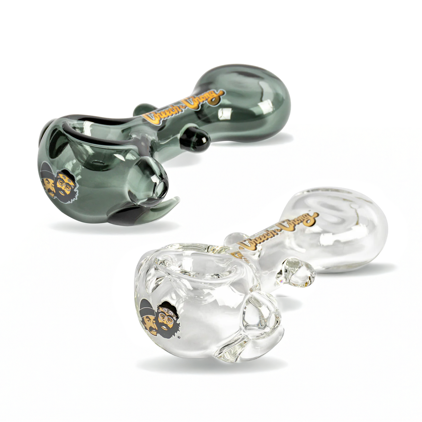 Cheech & Chong® Glass | 4.25" Clear Far Out Man Hand Pipe