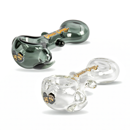 Cheech & Chong® Glass | 4.25" Clear Far Out Man Hand Pipe