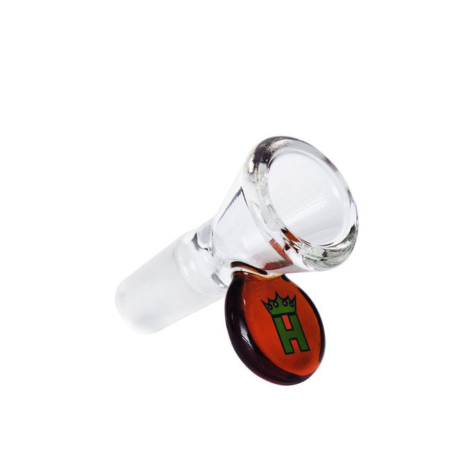 Hoss Glass | 14mm Cone Bowl with Coloured Tab [YX12C]
