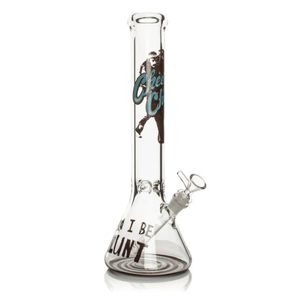 Cheech & Chong® Glass | 15" 7mm Thick Can I Be Blunt Beaker Base Water Pipe [CC165]
