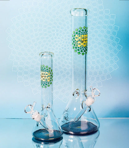 Cheech & Chong® Glass | 10" Fibonacci Beaker Base Water Pipe [CC164]