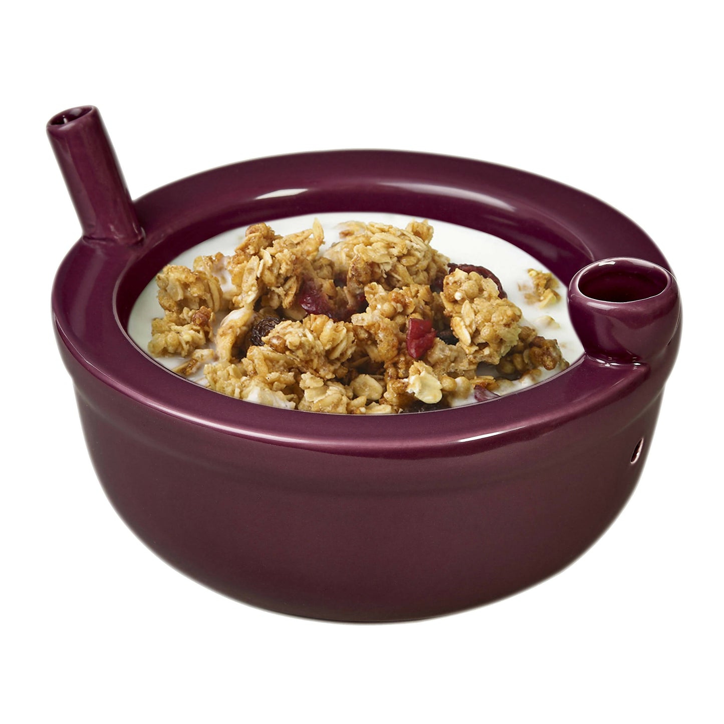 NOVELTY ROAST & TOAST CEREAL BOWL - PLUM COLOR