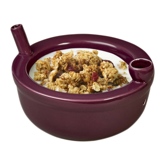 NOVELTY ROAST & TOAST CEREAL BOWL - PLUM COLOR