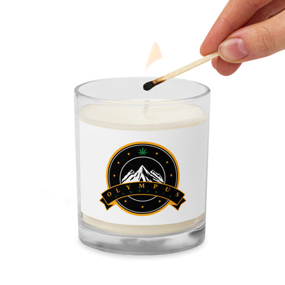 Glass jar soy wax candle